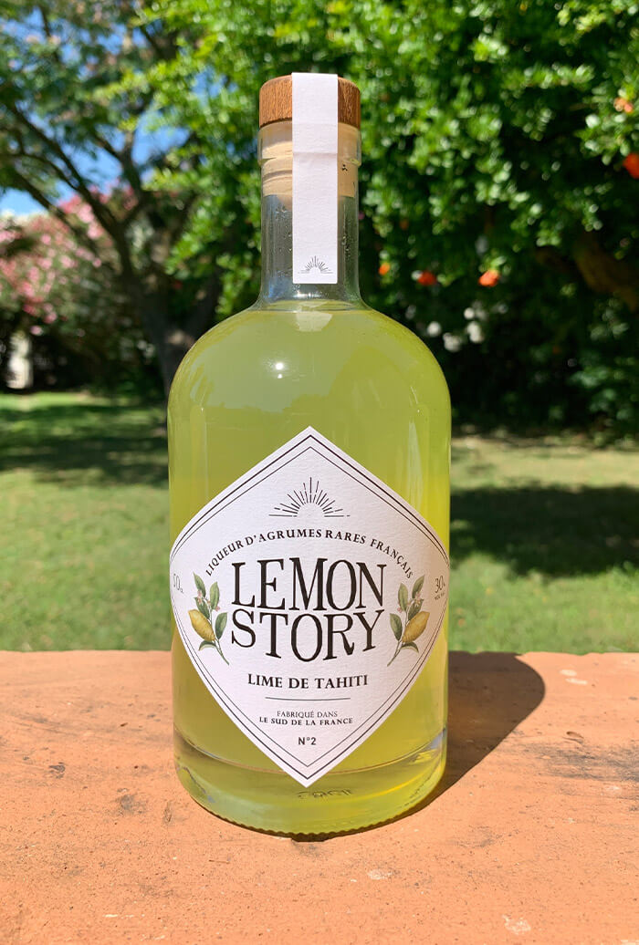 Liqueur Limoncello Lime de Tahiti par Lemon Story - Plantation d'agrumes rares à La Crau France