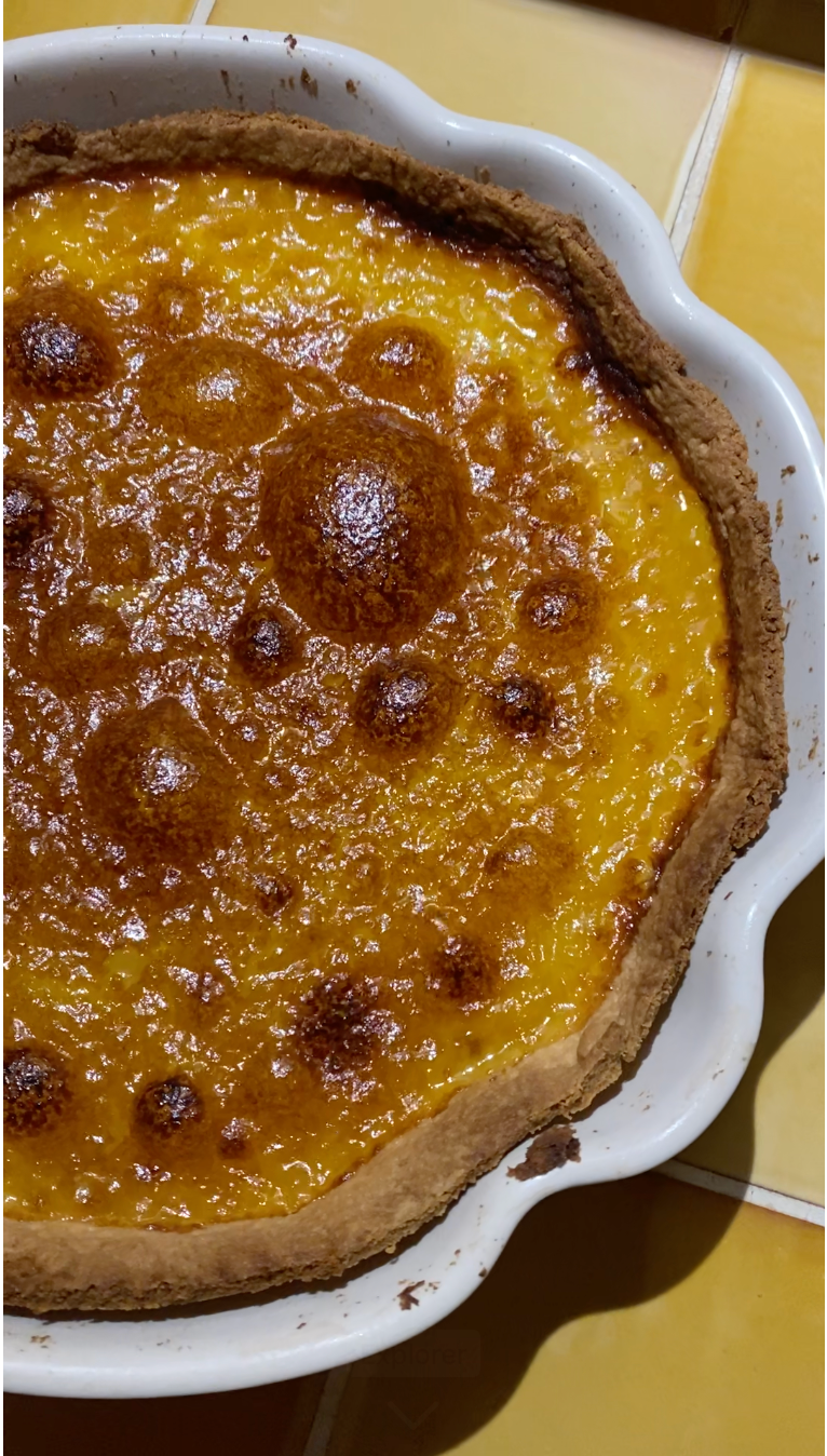 Tarte au citron Meyer cuite