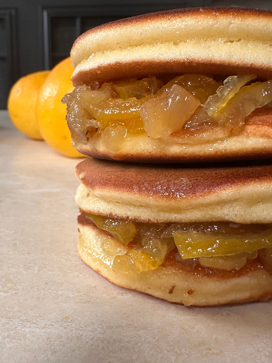 Dorayaki à la confiture Yuzu & Châtaigne