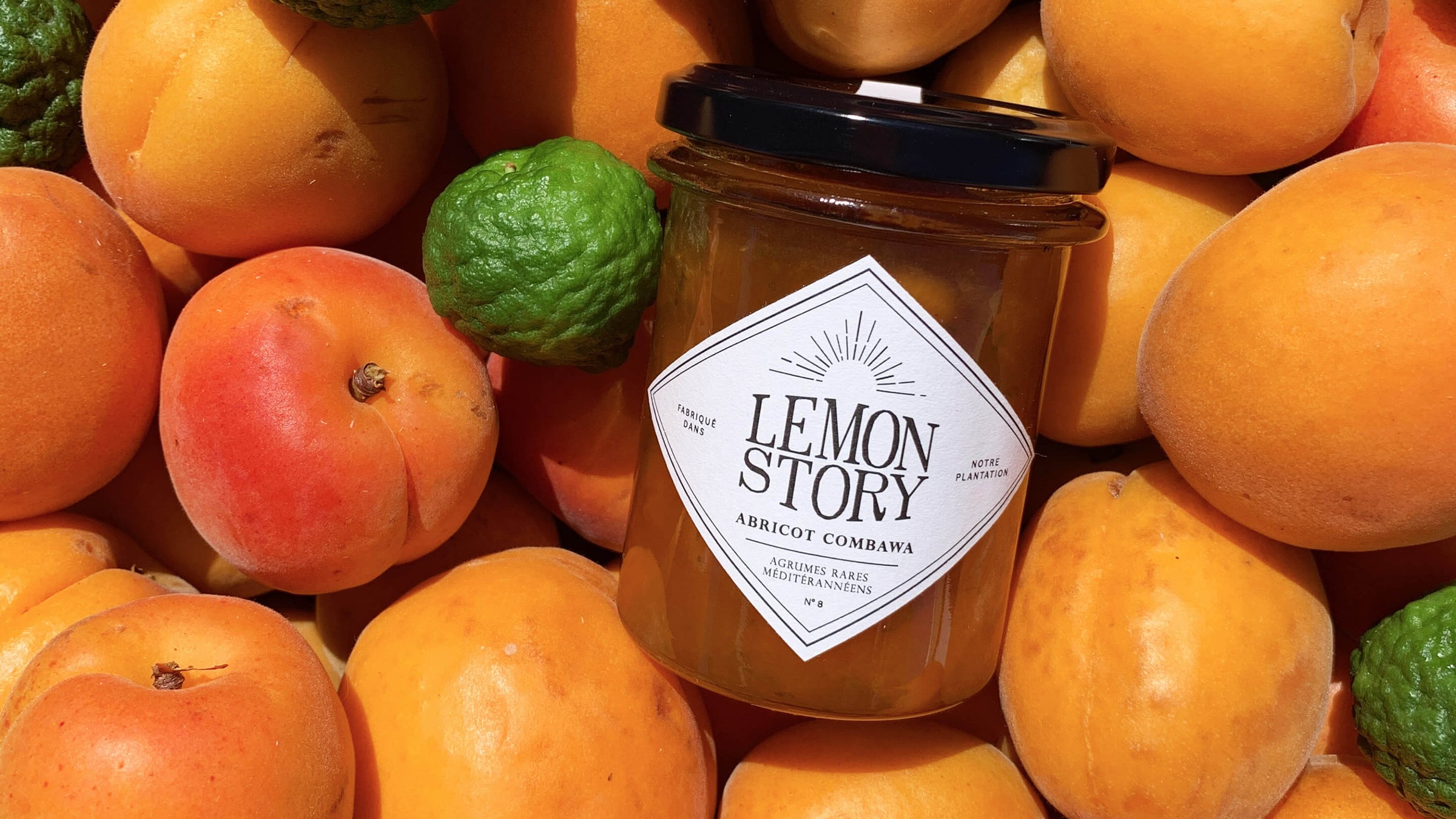 Confitures Abricot Combava - Plantation d'agrumes rares Lemon Story - La Crau France